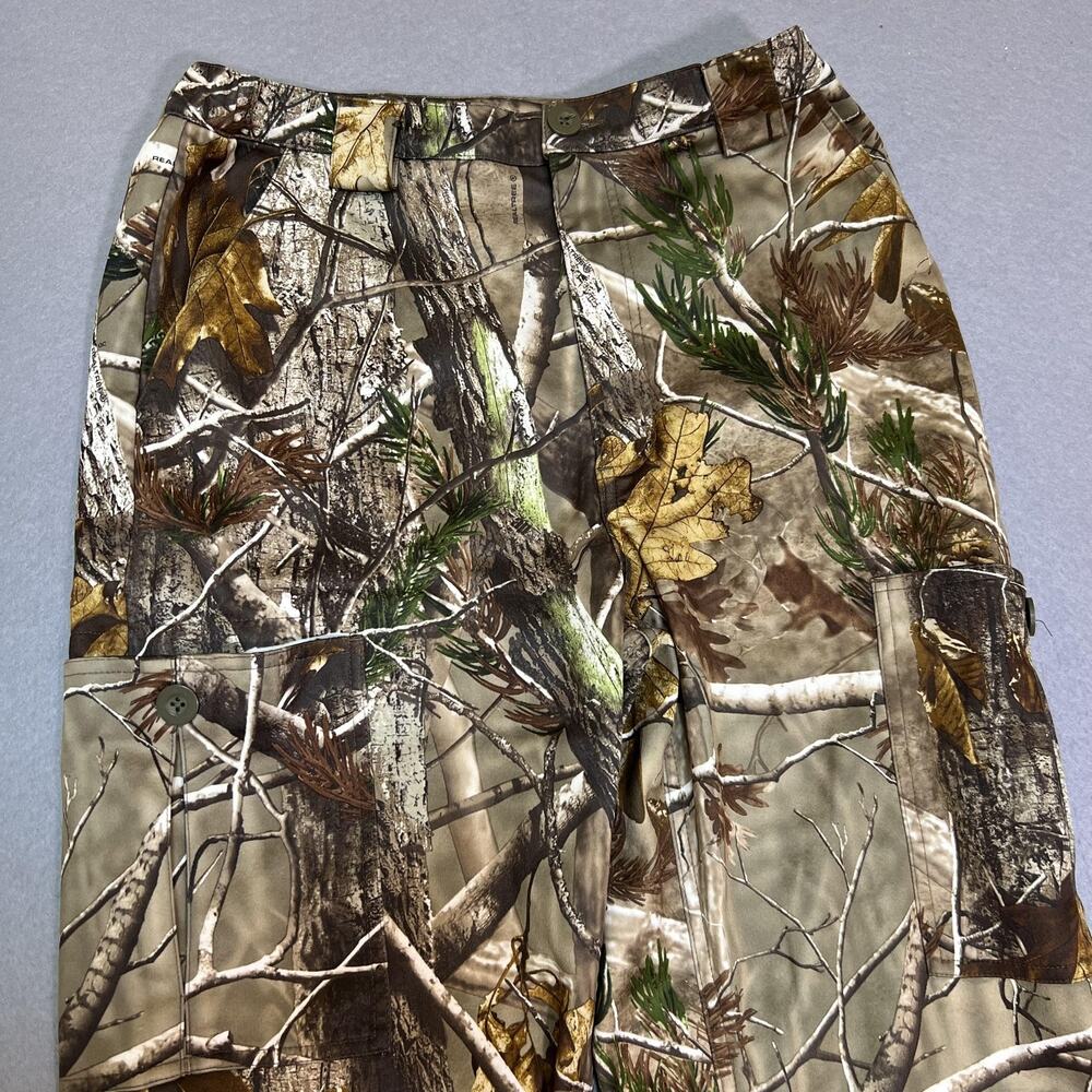 ScentLok Pants Mens Medium RealTree Camo Cargo Microfiber Hunting Gear